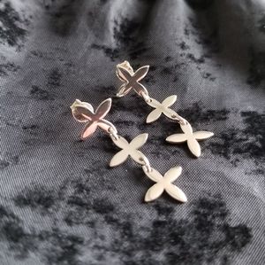 Vintage Sterling Silver Drop Earrings